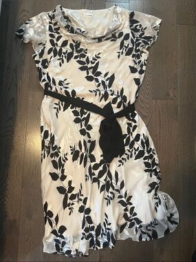 Plus Size Jacques Vert Silk Blend Floral Maxi Dress with Self-Tie Belt